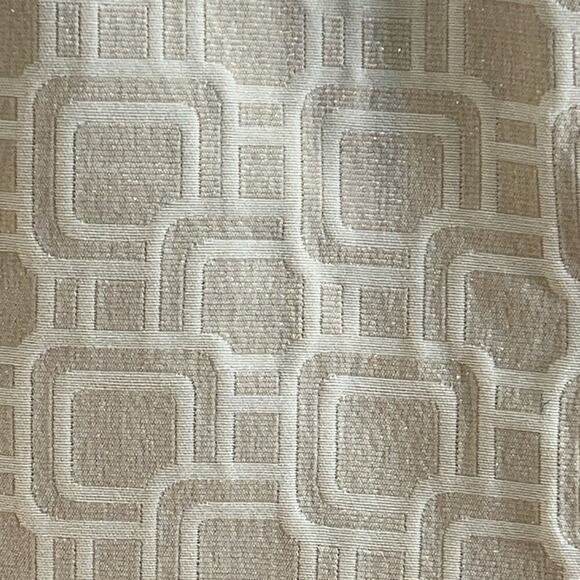 KASPER Sleeveless Cropped Top in a Geometric Pattern Light Beige & Ivory SZ 14P - Picture 6 of 13